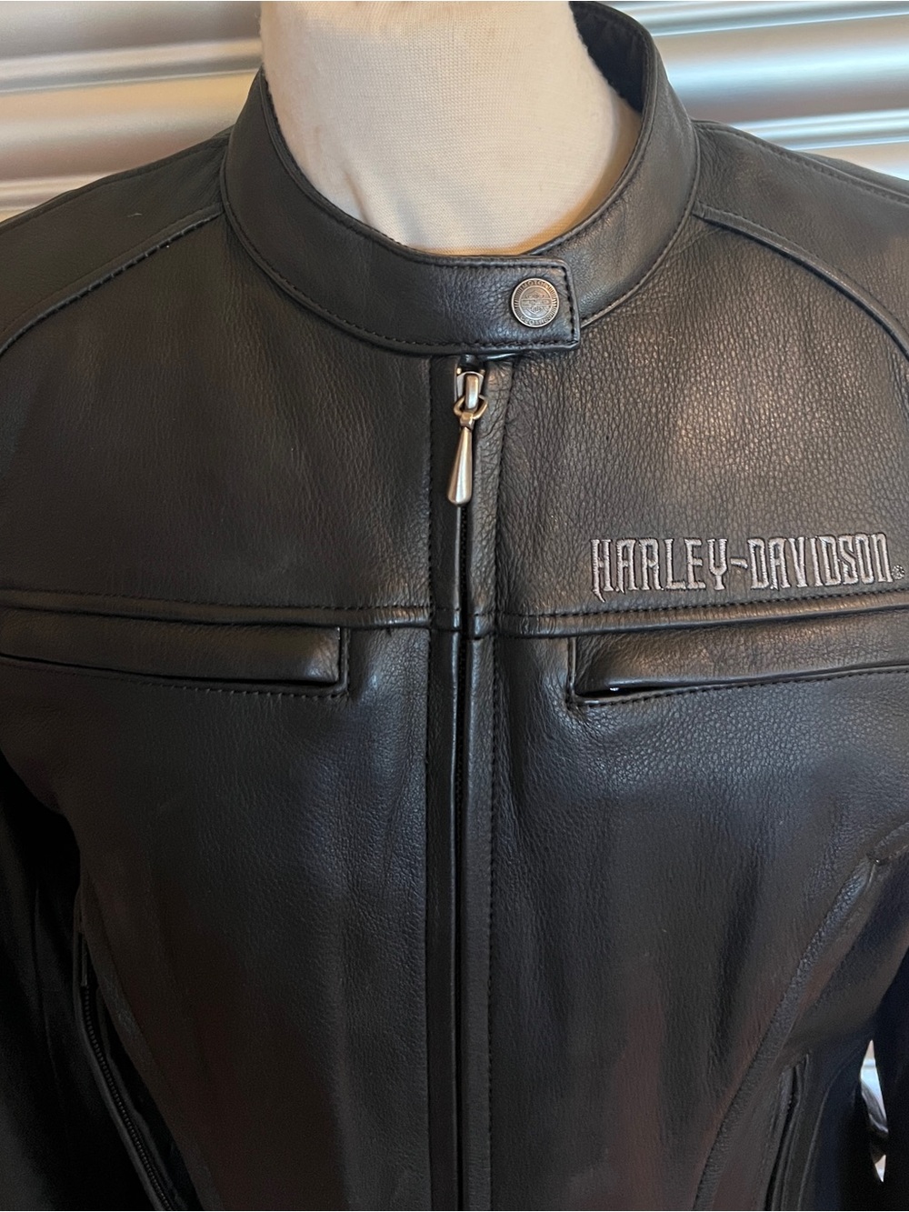 Harley-Davidson Women's Leather Motorcycle Jacket Size L 97146-07VW - Picture 2 of 14